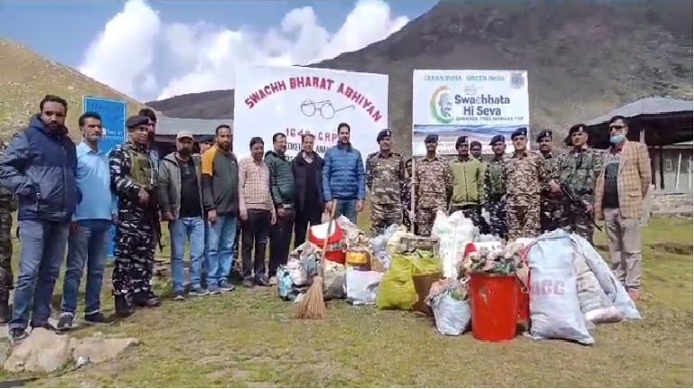 CRPF Collaborates with Tehsildar Larnoo & Eco Club HSS Larnoo to Revive Margan Top's Natural Splendor