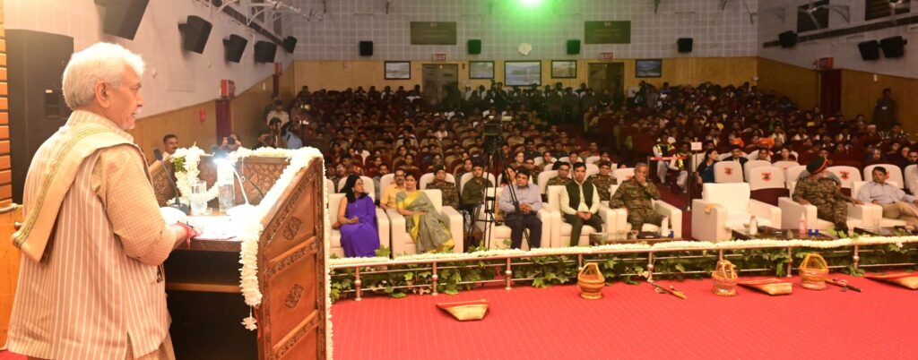 Lieutenant Governor interacts with NCC Cadets at Special National Integration Camp at Srinagar
