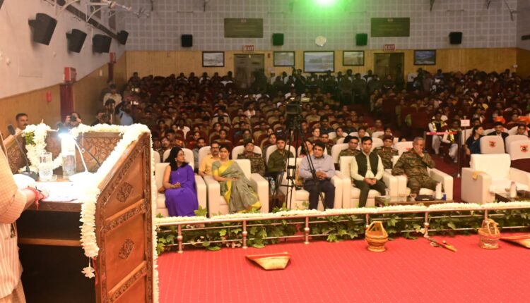 Lieutenant Governor interacts with NCC Cadets at Special National Integration Camp at Srinagar