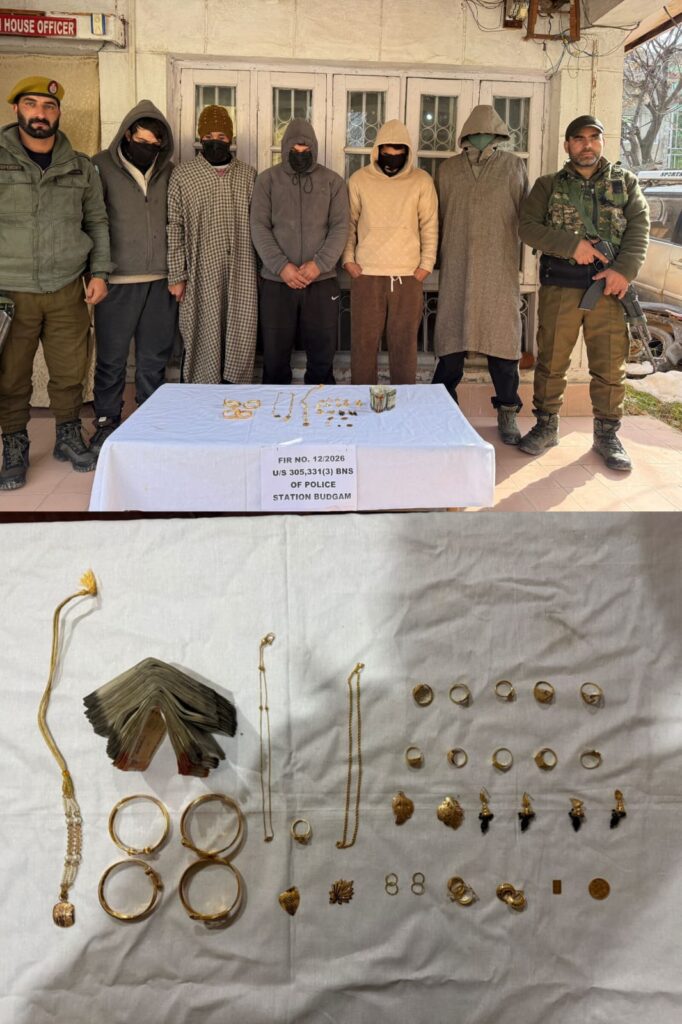 Budgam Police Bust Theft Ring; ₹11 Lakh in Stolen Gold Recovered